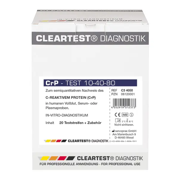 CLEARTEST C-reaktives Protein CRP Test (10/40/80) - 20 Tests